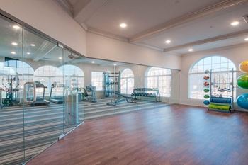 Fitness center with modern equipment